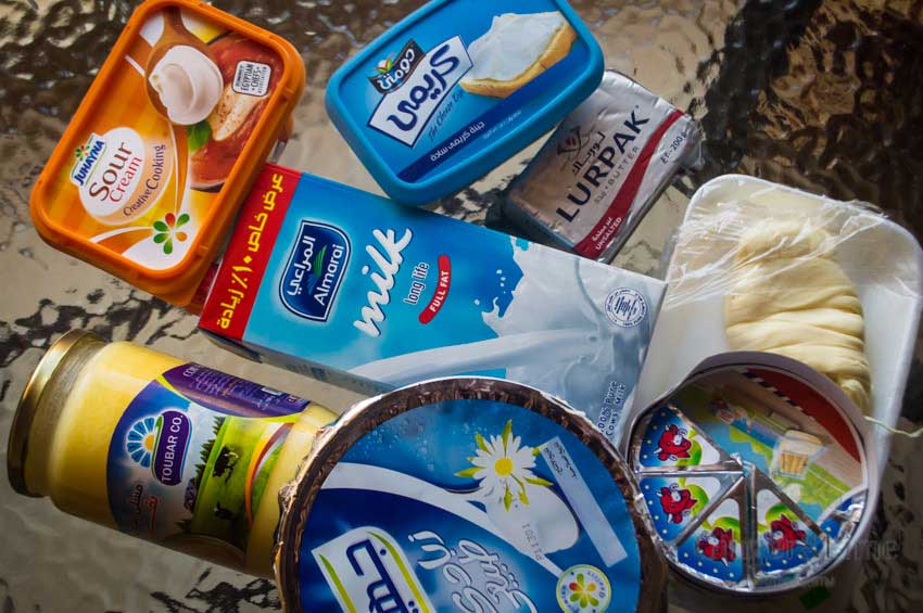 сколько стоят молочные продукты в Хургаде, фото