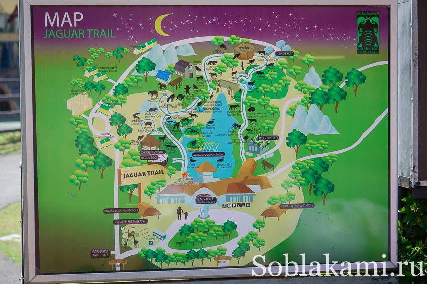 карта Найт сафари в Чиангмае, фото, отзывы