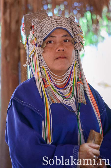 женщина акха в Чианграе, Таиланд