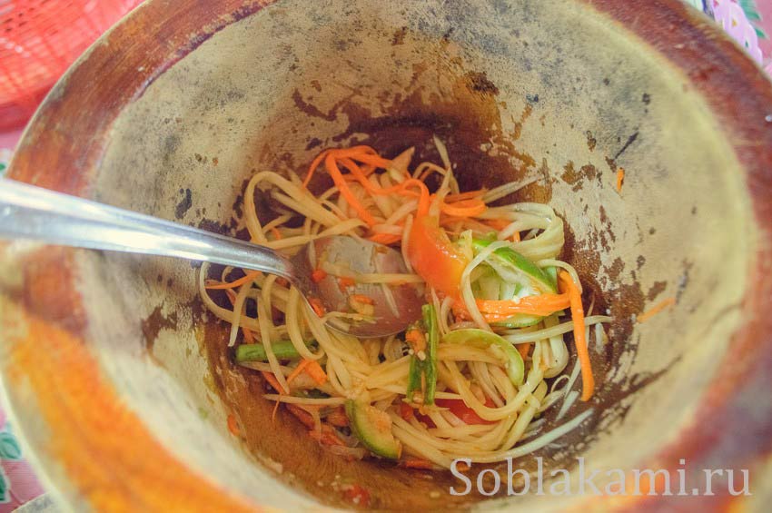 тайский салат из папайи, рецепт, фото